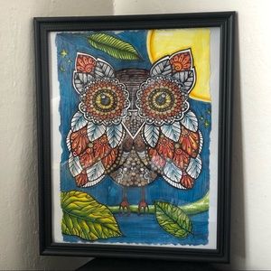 Owl Under the Moon - Wall Art
